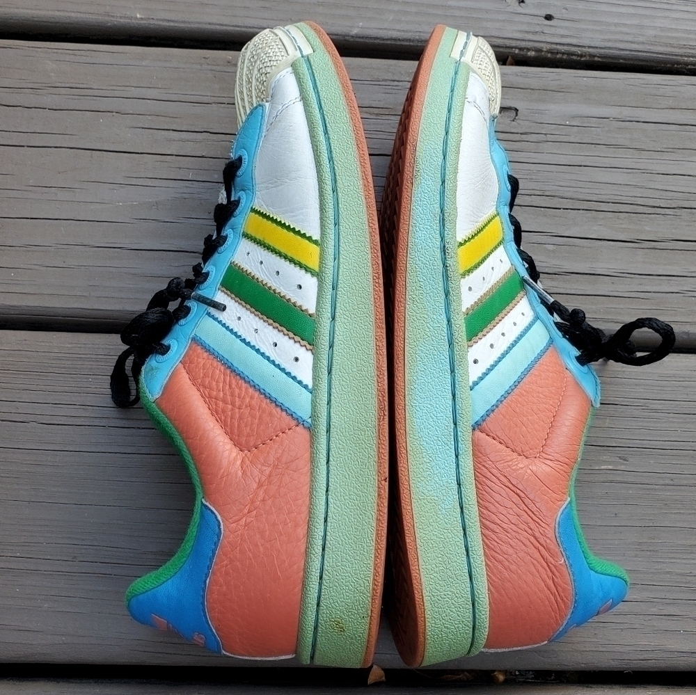 Adidas Superstar Rare Bold Colorway Shell Toe Low Top Leather Trainers Sneakers - Picture 3 of 7